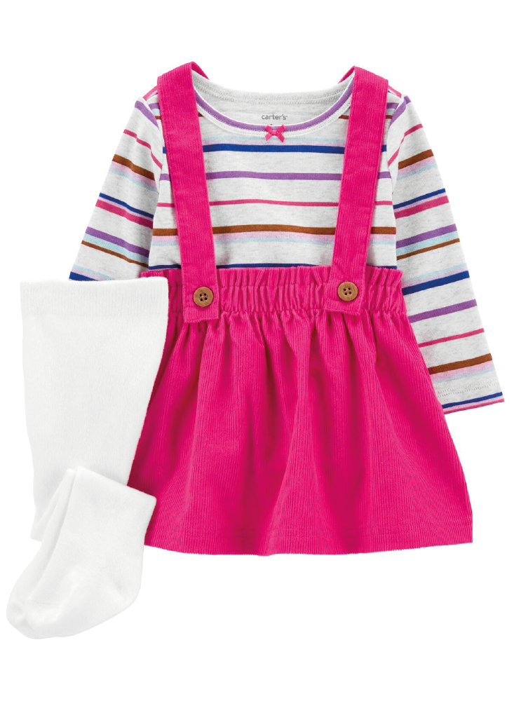 Vestido 3 Lineas Rosa