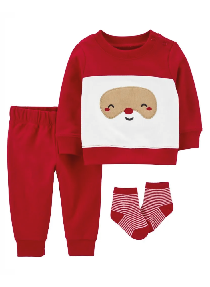 Conjunto 3 Piezas Papá Noel