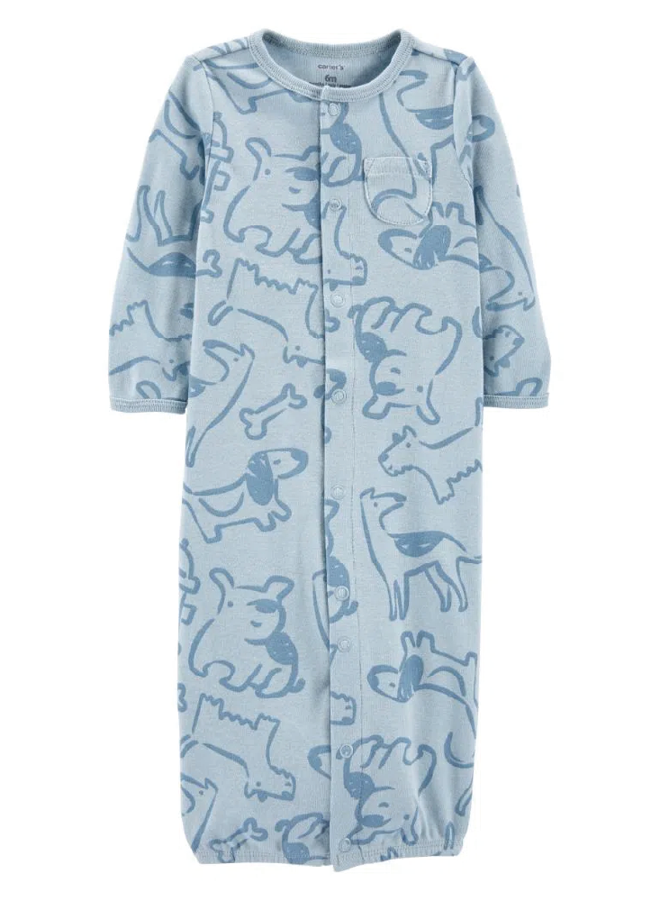 Pijama Enteriza 3 piezas Perritos Azules