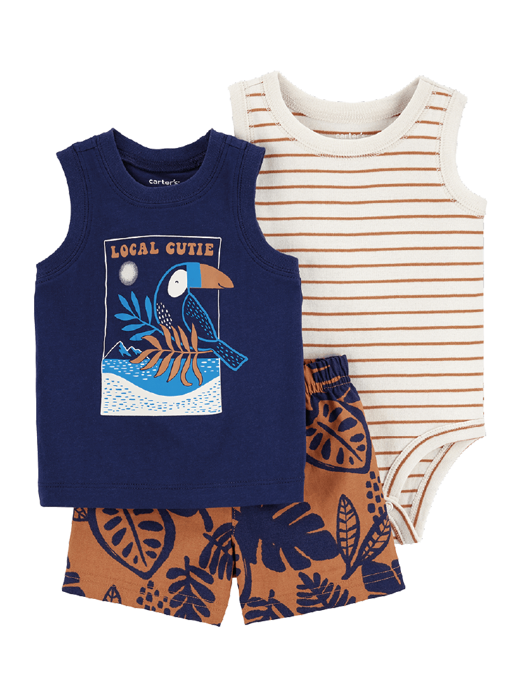 Conjunto 3 Piezas Pelican Body, Camiseta y Short