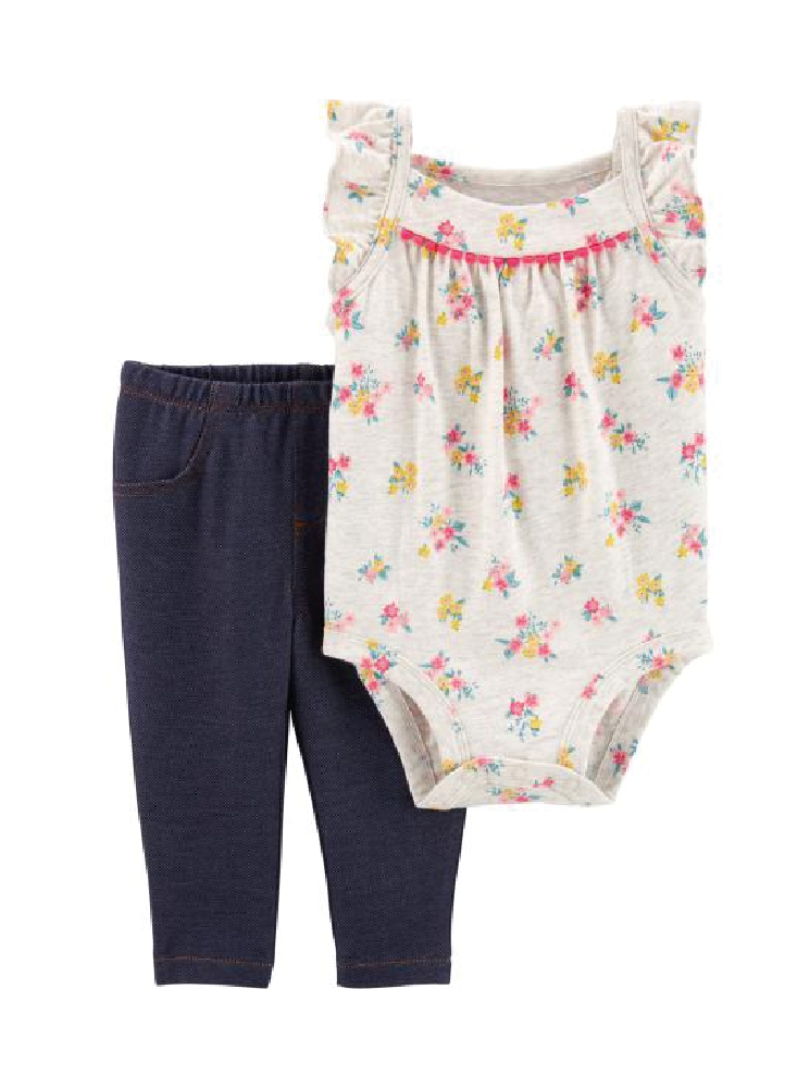 Conjunto 2 Piezas Florecitas