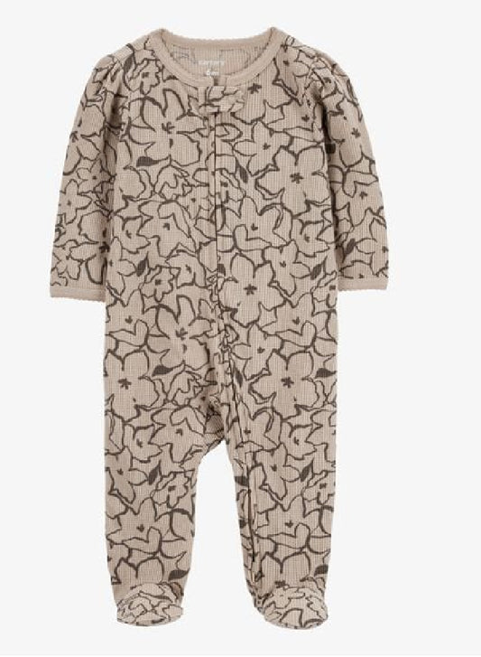 Pijama Enteriza Flores Cafecitas