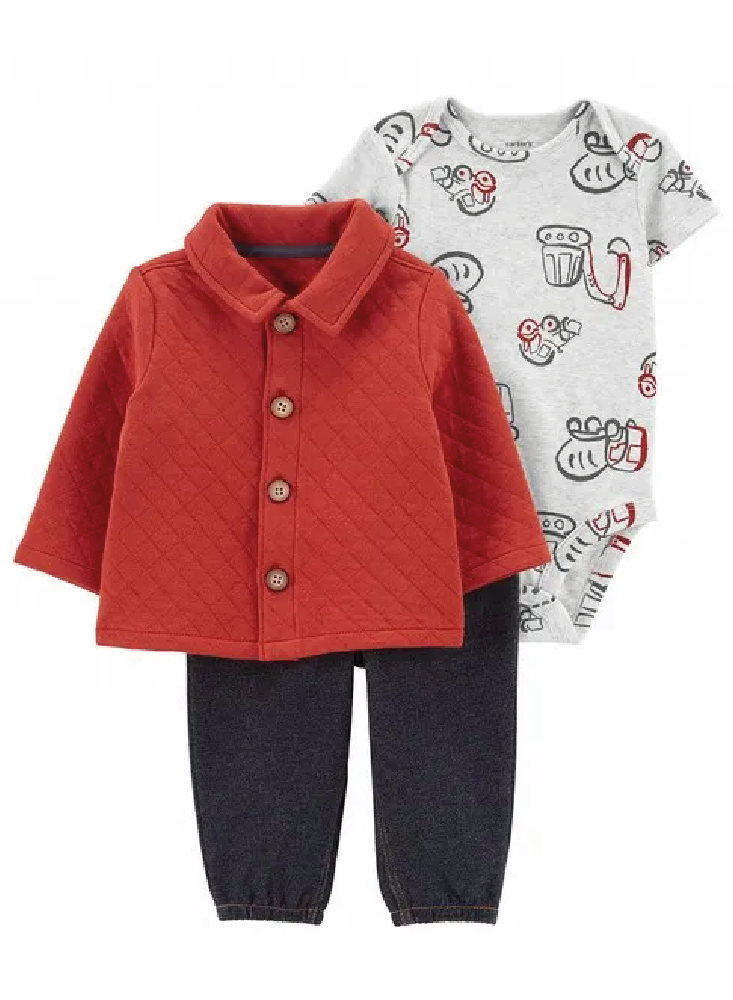 Conjunto 3 Piezas Con Chaqueta Construcciones
