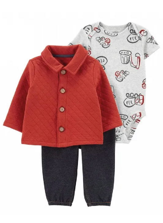 Conjunto 3 Piezas Con Chaqueta Construcciones