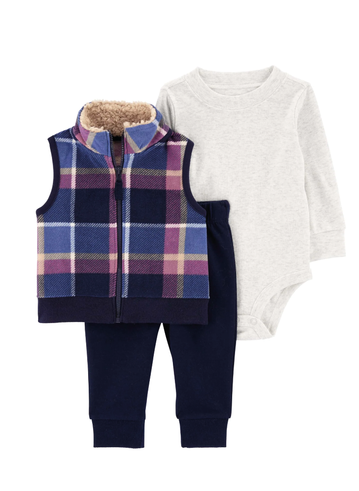 Conjunto 3 Piezas Con Chaleco
