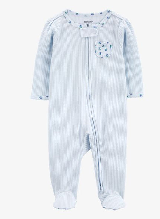 Pijama Enteriza Floral Azul