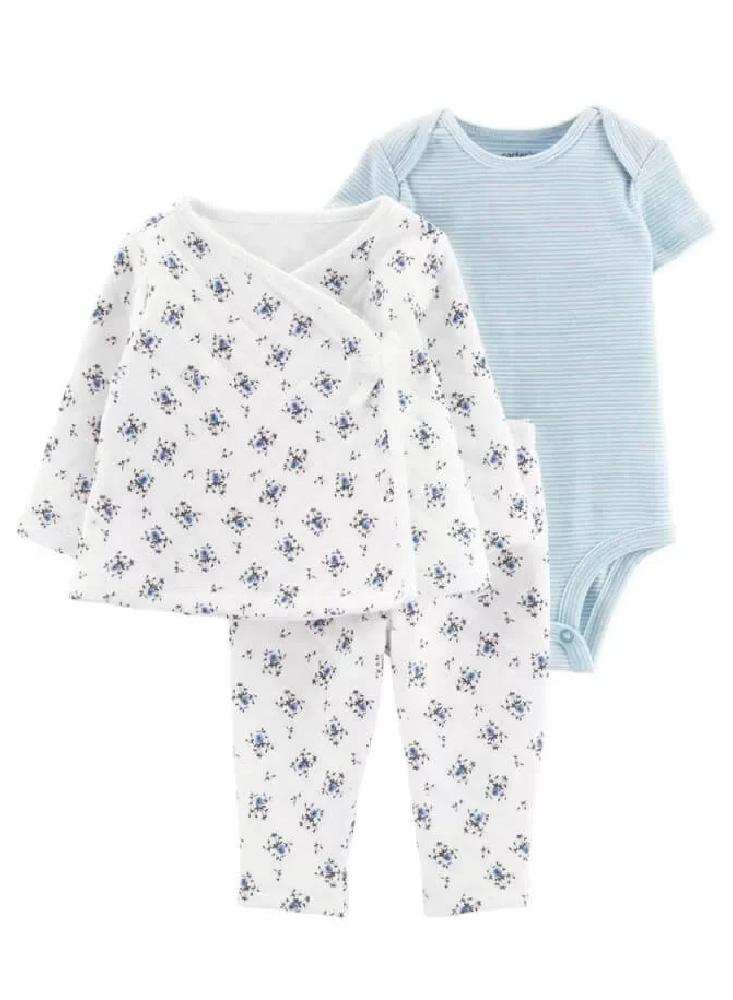 Conjunto 3 Piezas Kimono Florecitas