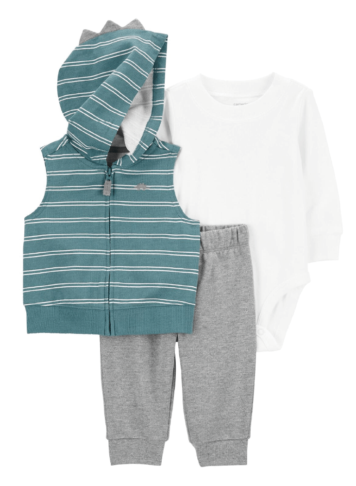 Conjunto 3 Piezas Con Chaqueta Dinos