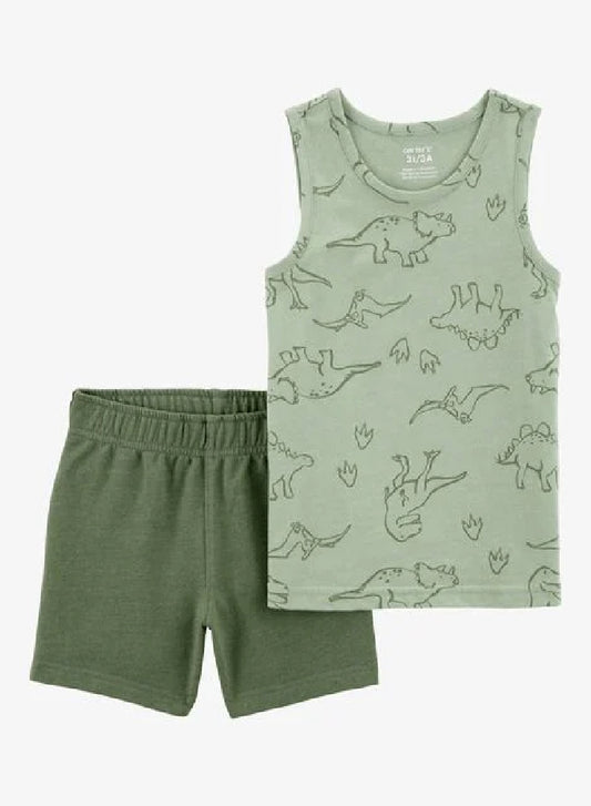 Conjunto 2 Piezas Short Dinosaurios