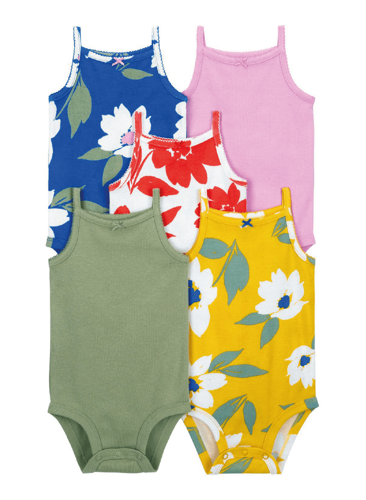 Bodys Esqueletos x 5 Flores Tropicales