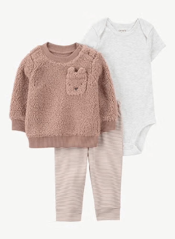 CONJUNTO 3 PIEZAS SHERPA OSITO