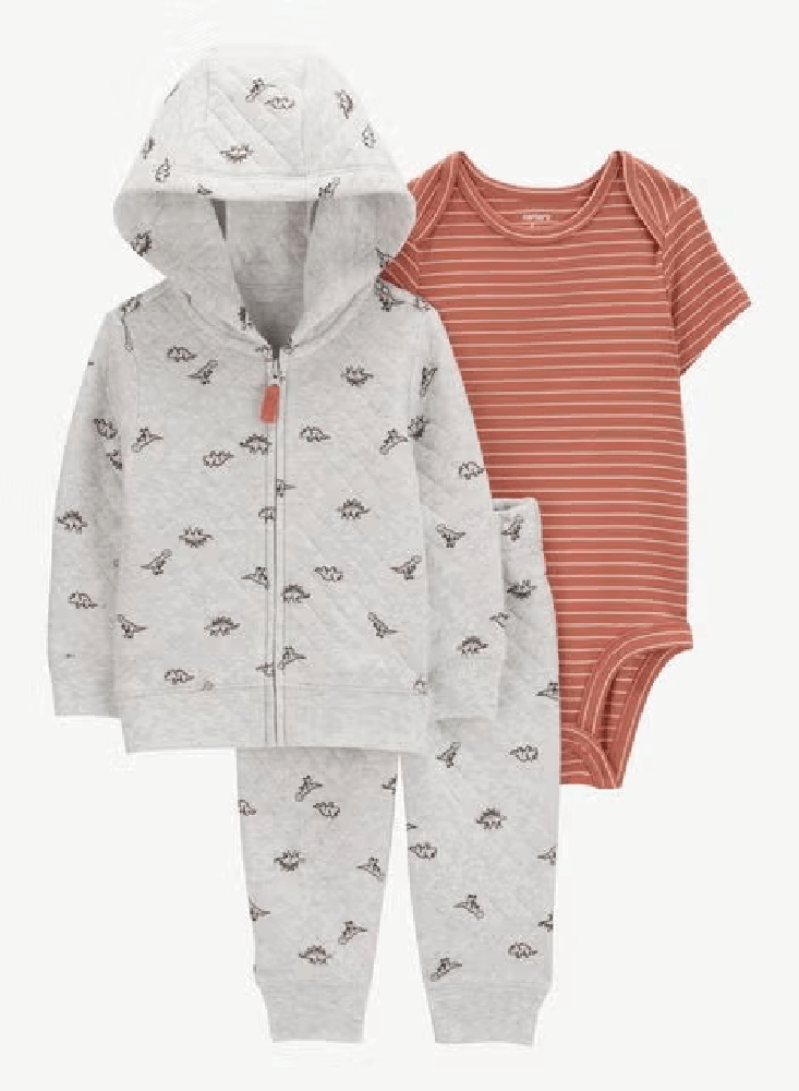 CONJUNTO 3 PIEZAS CHAQUETA DINOSAURIO