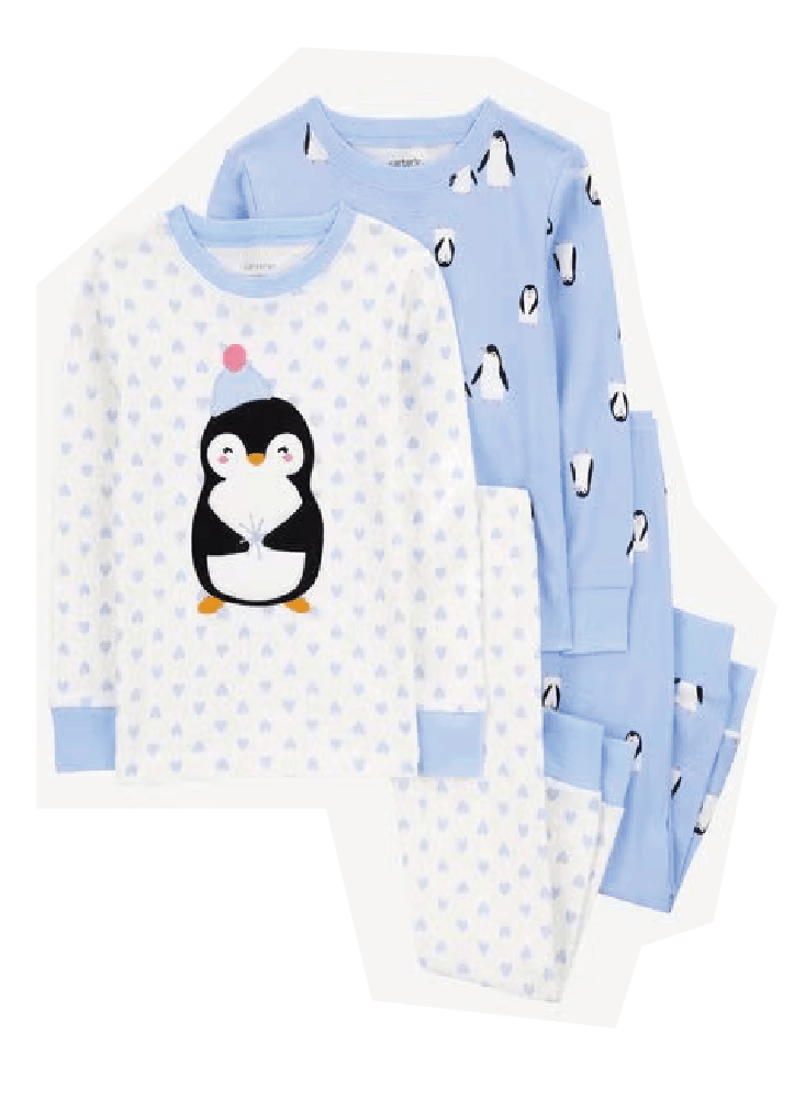 Pijama Enteriza Pinguinitos x 2