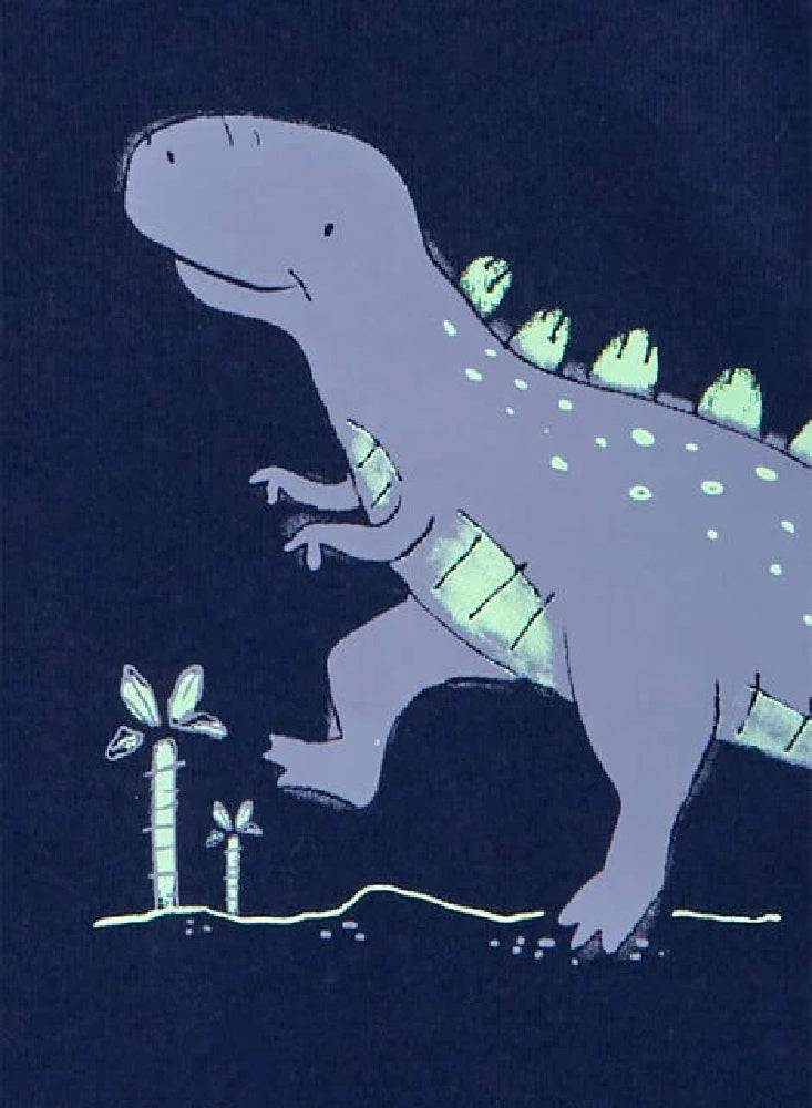 Bodys MANGA CORTA x 5 DINOSAURIOS AZULES