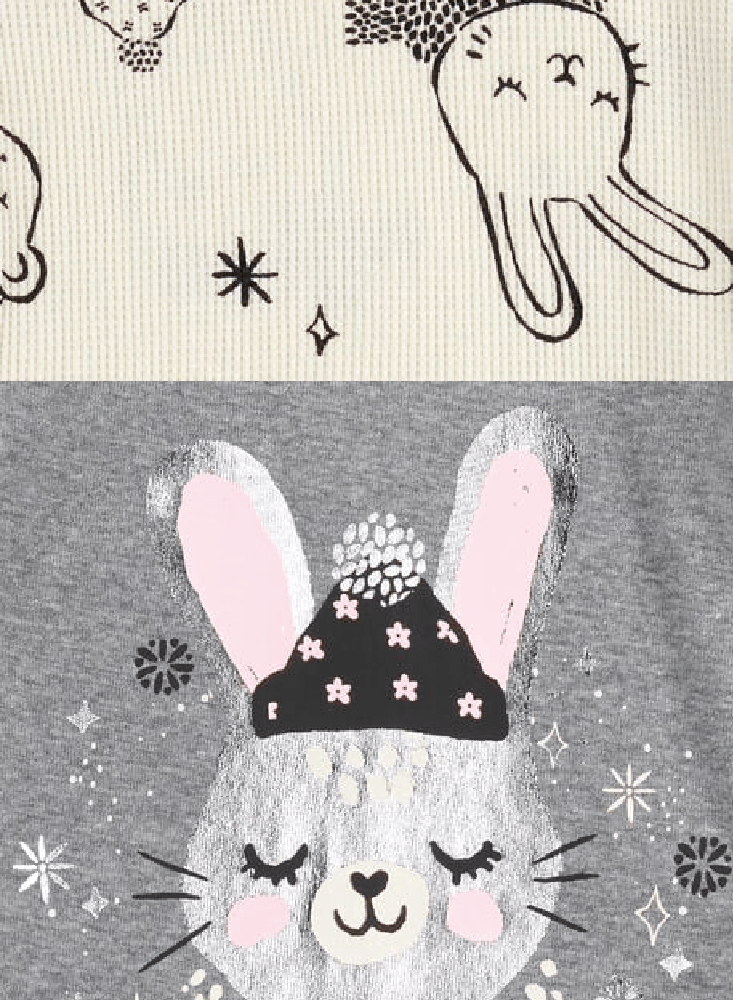 Pijama Larga Conejitos x 2