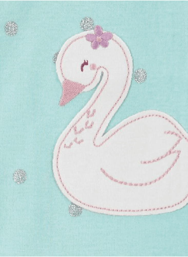 Pijama Enteriza Cisne Celeste