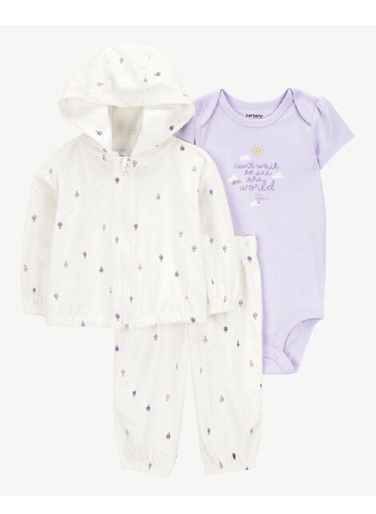 CONJUNTO 3 PIEZAS SOLECITOS LILAS