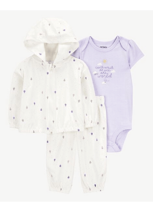 CONJUNTO 3 PIEZAS SOLECITOS LILAS