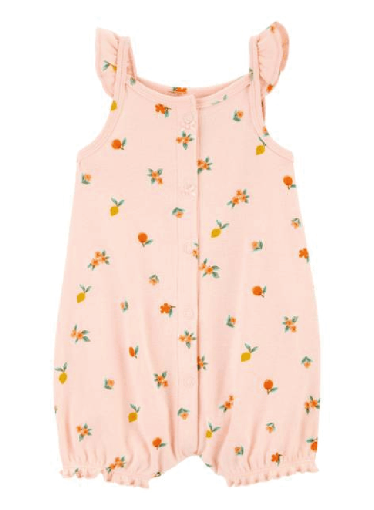 Romper De Florecitas Naranja