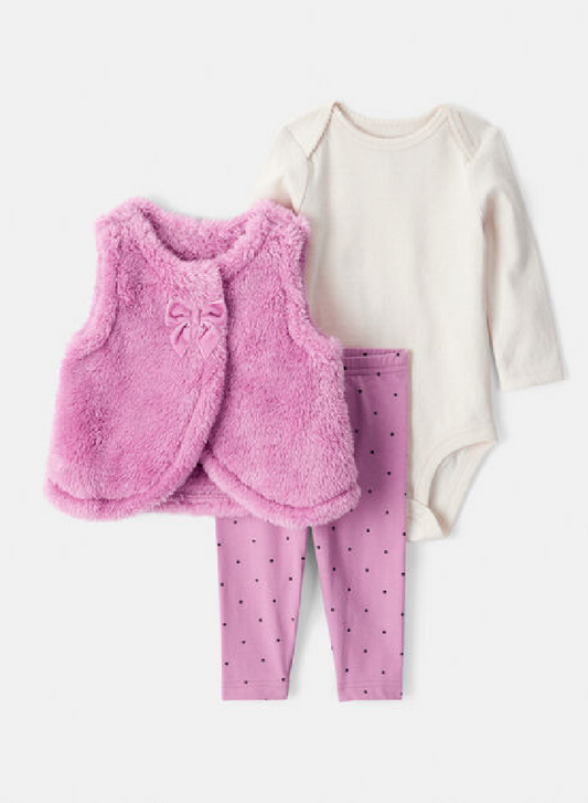 CONJUNTO 3 PIEZAS CHALECO SHERPA