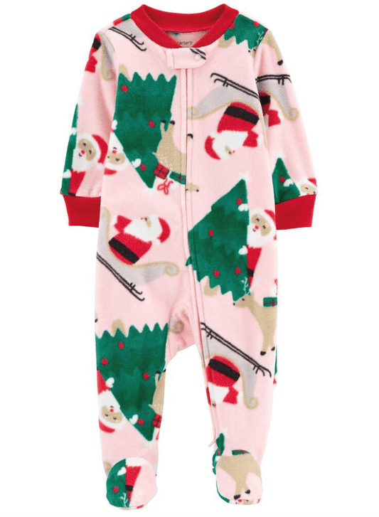 Pijama Termica Navidad Rosa