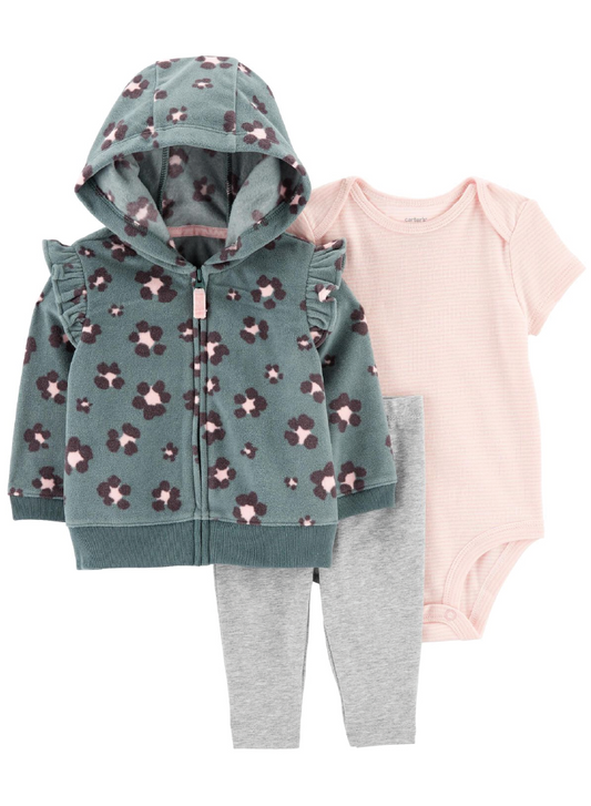 Conjunto 3 Piezas con Chaqueta Leopardo