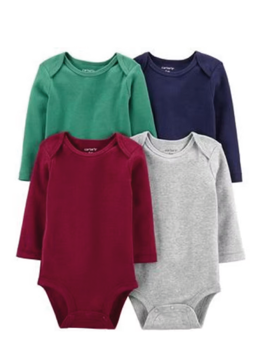 Bodys manga Larga x 4 Colores Fuertes