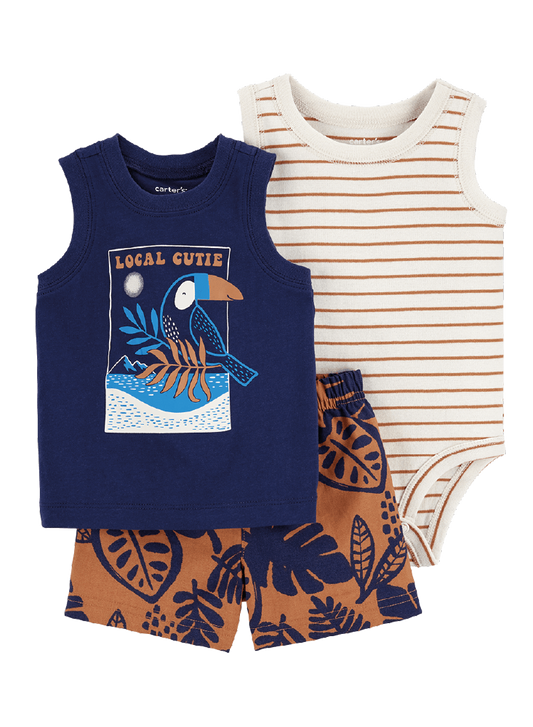 Conjunto 3 Piezas Pelican Body, Camiseta y Short