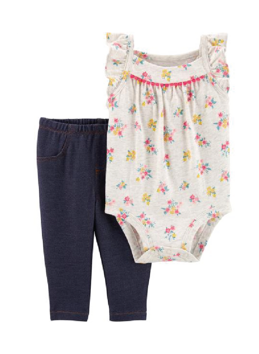 Conjunto 2 Piezas Florecitas