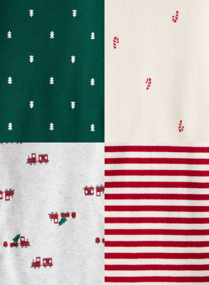 Bodys x 4 Navidad Manga Larga