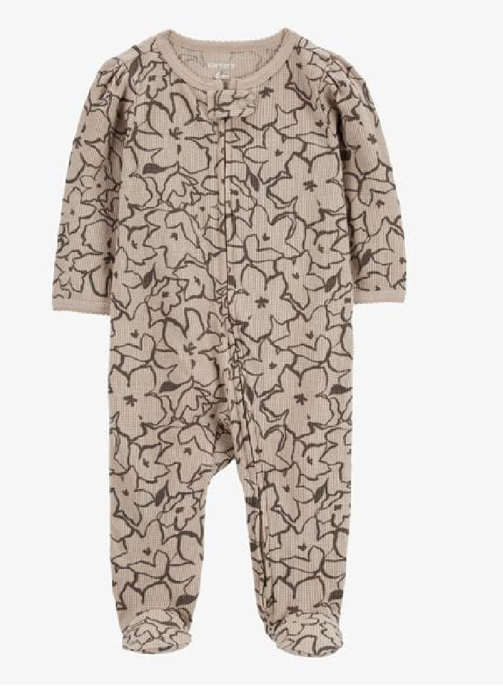 Pijama Enteriza Flores Cafecitas