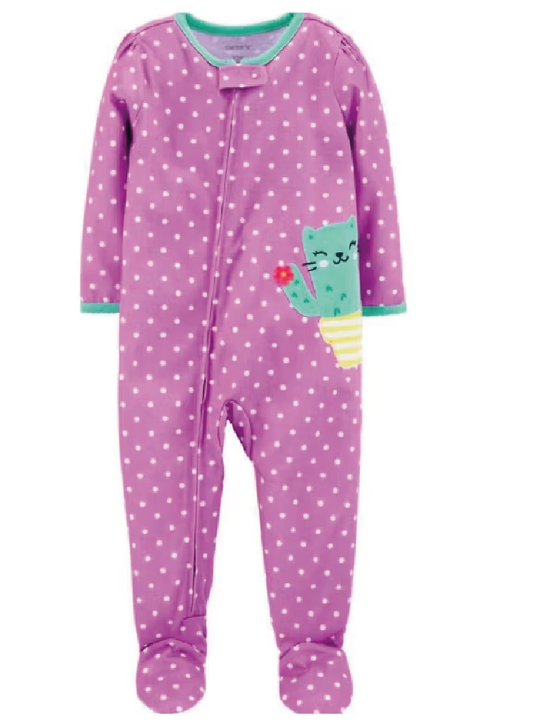 Pijama Enteriza Gatita Verde