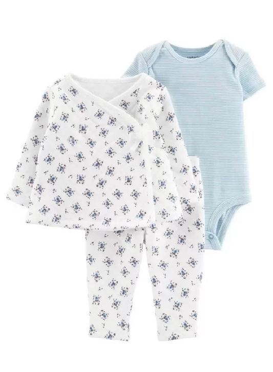 Conjunto 3 Piezas Kimono Florecitas
