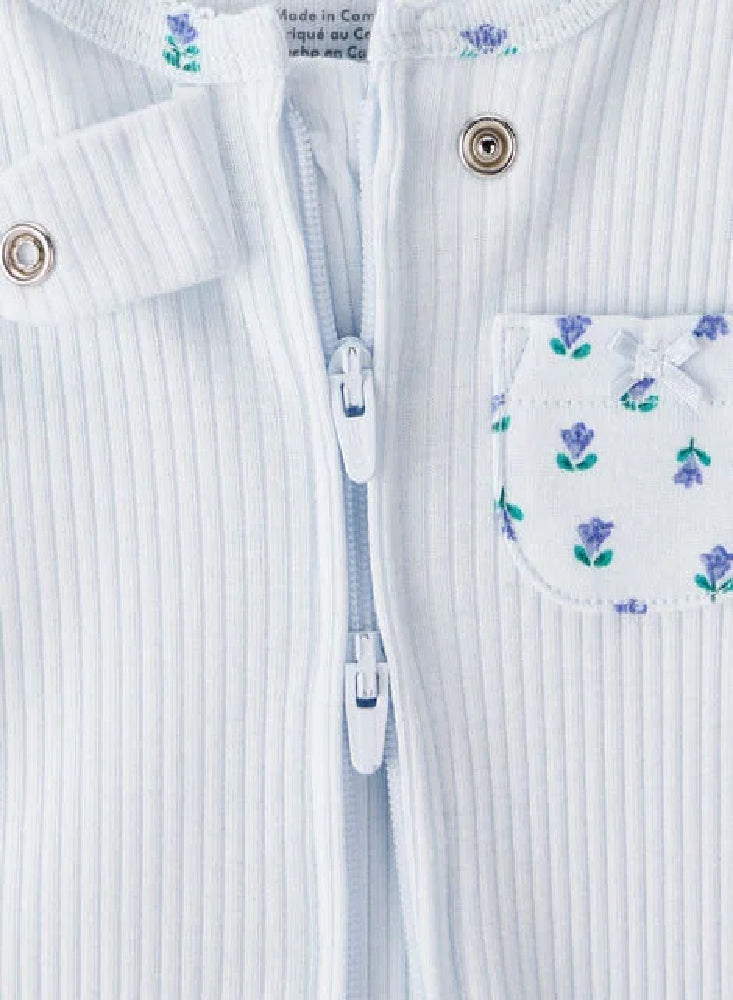 Pijama Enteriza Floral Azul