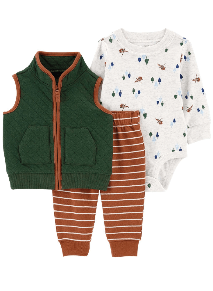 Conjunto 3 Piezas Verde Arbolitos