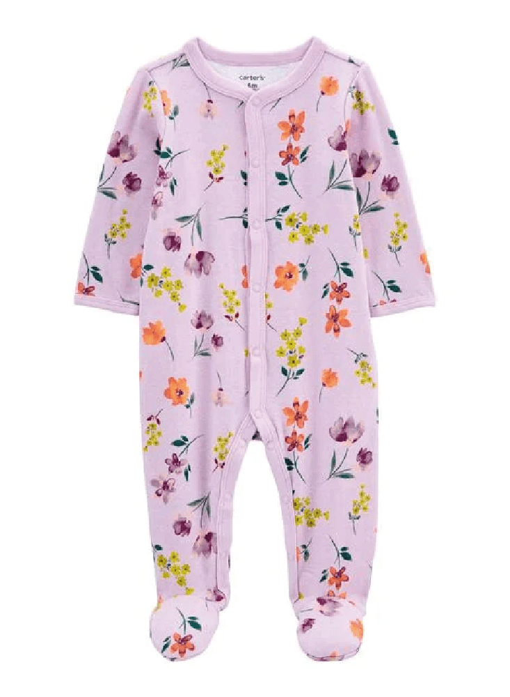 Pijama Enteriza Florecitas Lilas