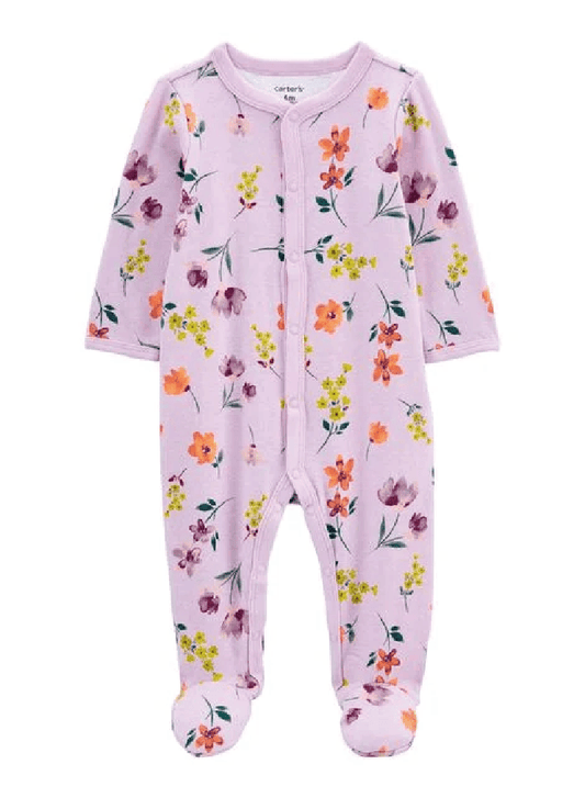 Pijama Enteriza Florecitas Lilas