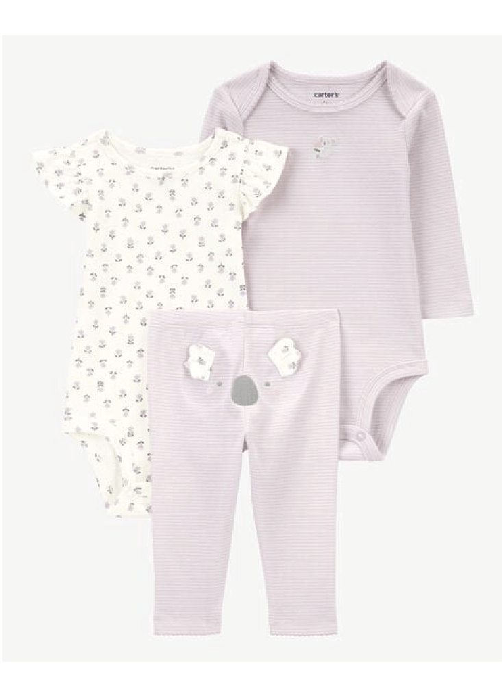 CONJUNTO 3 PIEZAS KOALITA LILA