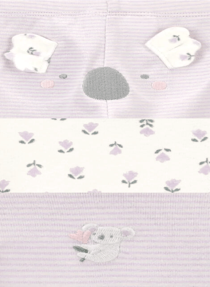 CONJUNTO 3 PIEZAS KOALITA LILA