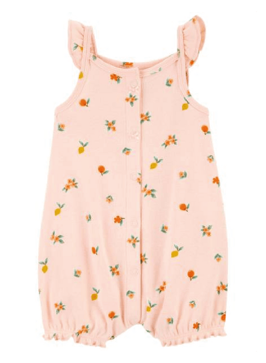 Romper De Florecitas Naranja