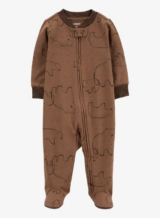 PIJAMA ENTERIZA OSITOS CAFES