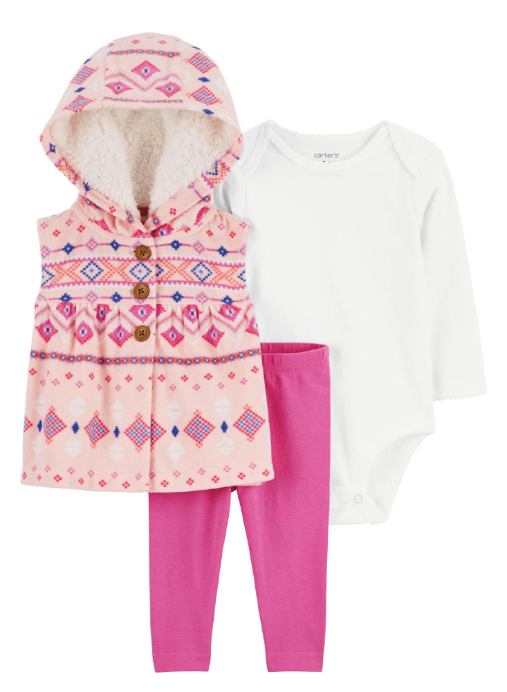 Conjunto 3 Piezas Rosa