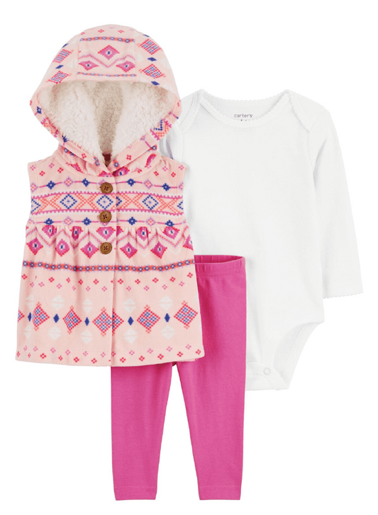 Conjunto 3 Piezas Rosa