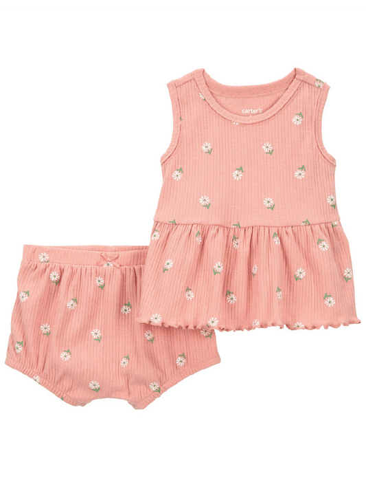 Conjunto 2 Piezas Florecitas